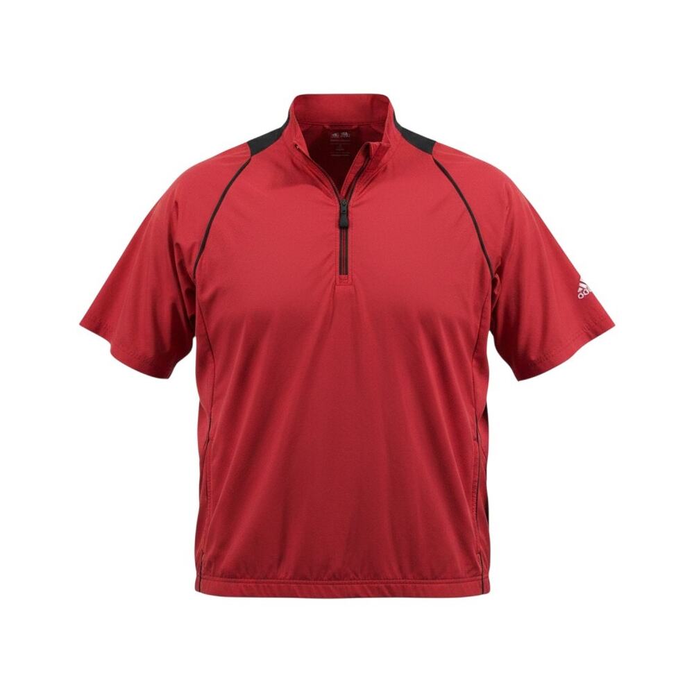 Adidas ClimaProof Mens Red Short Sleeve Golf Windbreaker Jacket XL